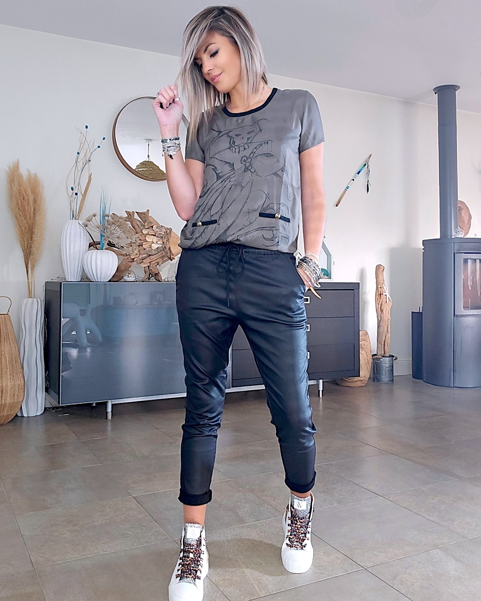 Blouse kaki
