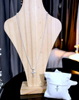 Parure collier et bracelet croix