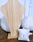 Parure collier et bracelet croix