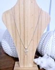 Parure collier et bracelet croix