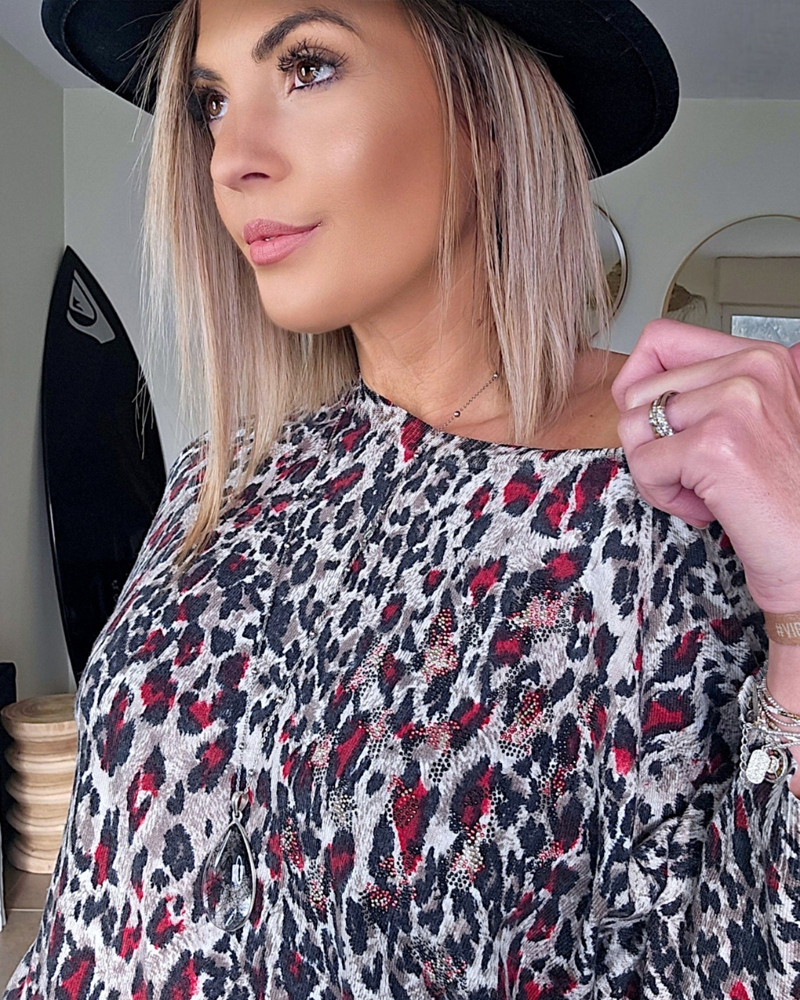 🔥Pull long léo rouge