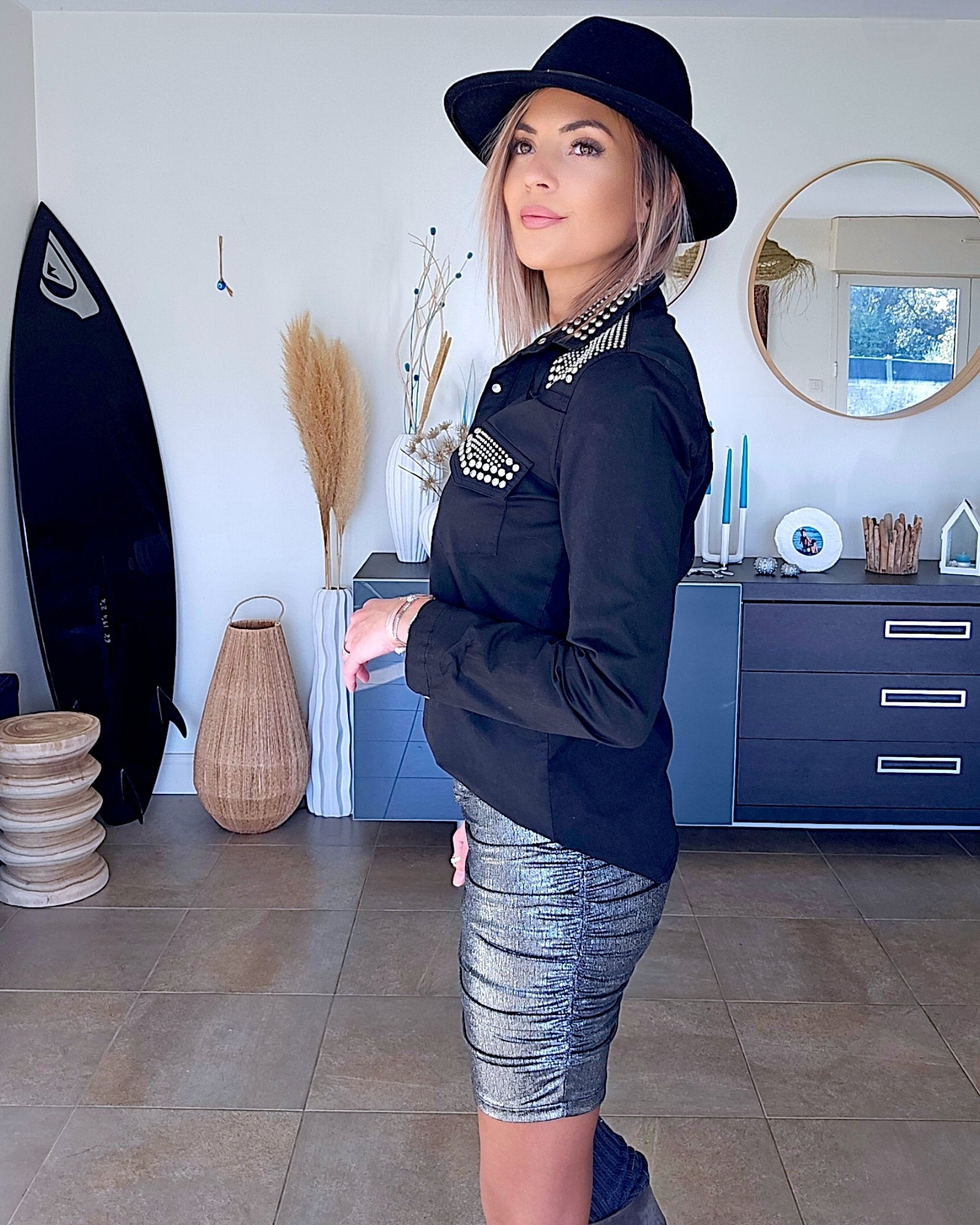 Chemise cloutée