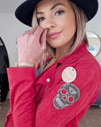 Perfecto en cuir skull