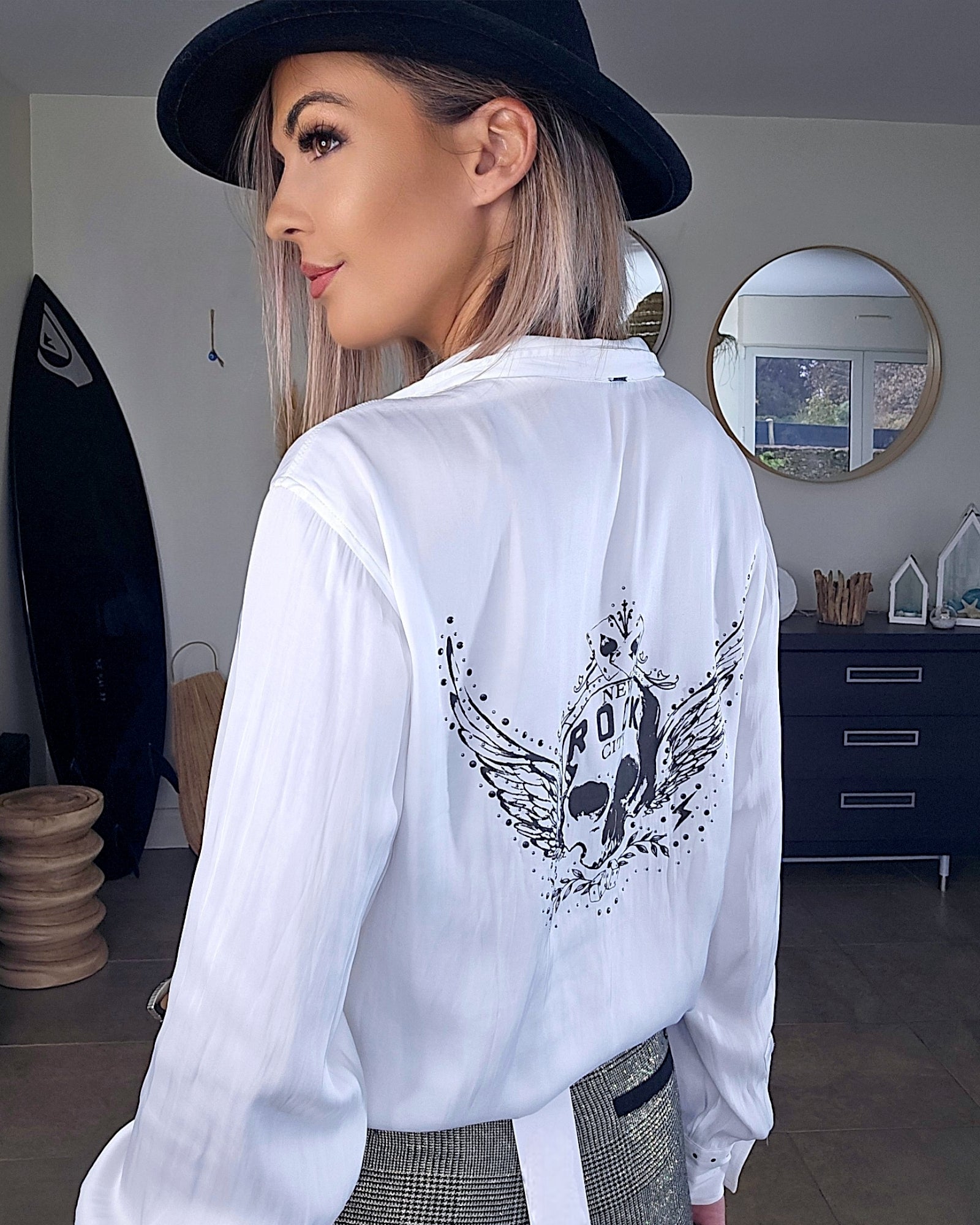 Chemise fluide skull