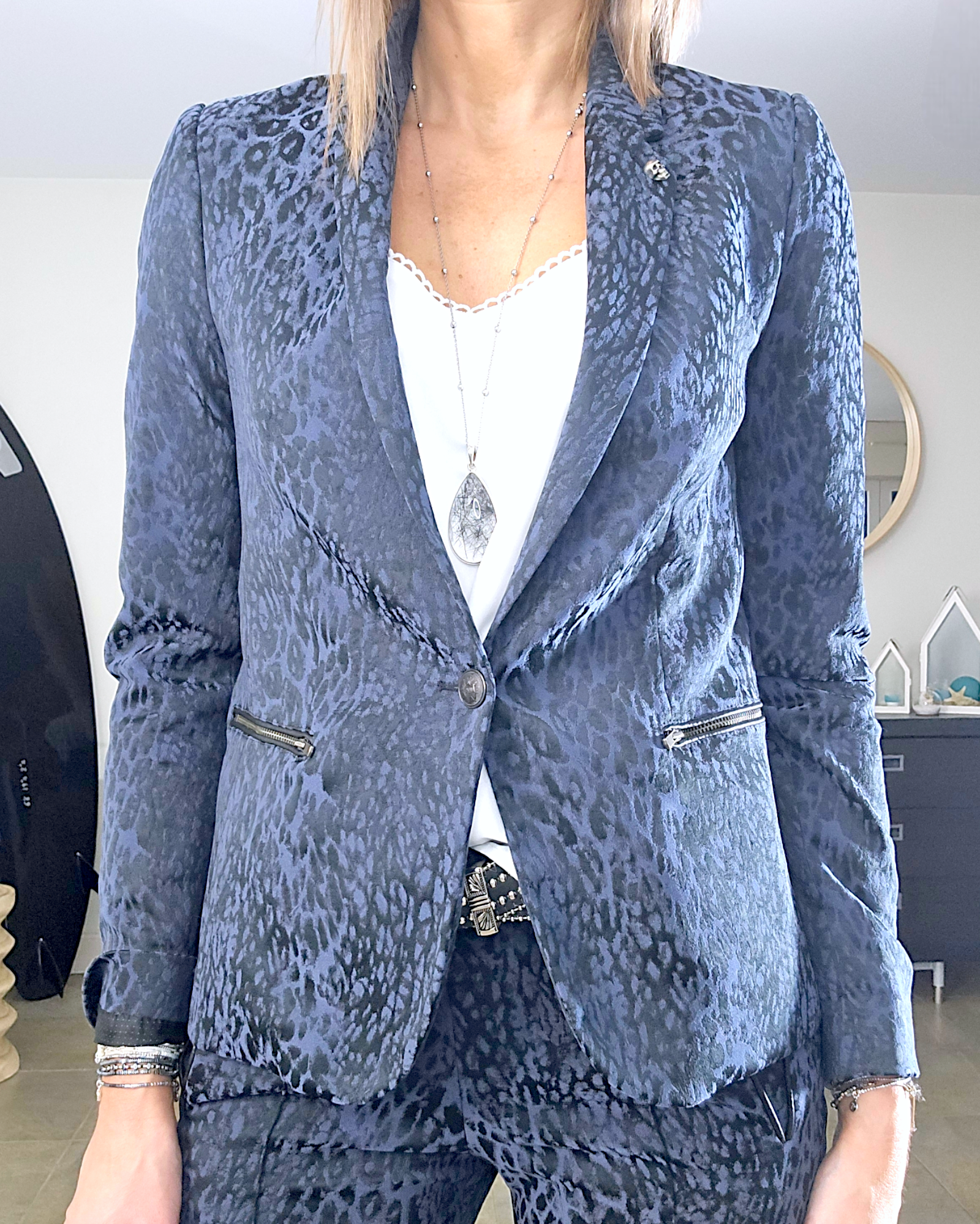 Veste bleue léo