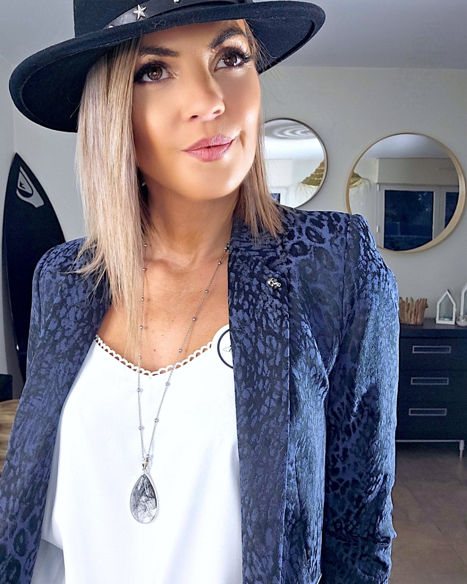 Veste bleue léo