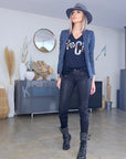 Veste bleue léo
