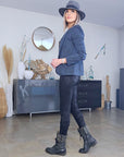 Veste bleue léo
