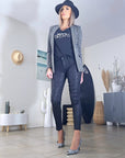 Pantalon noir python