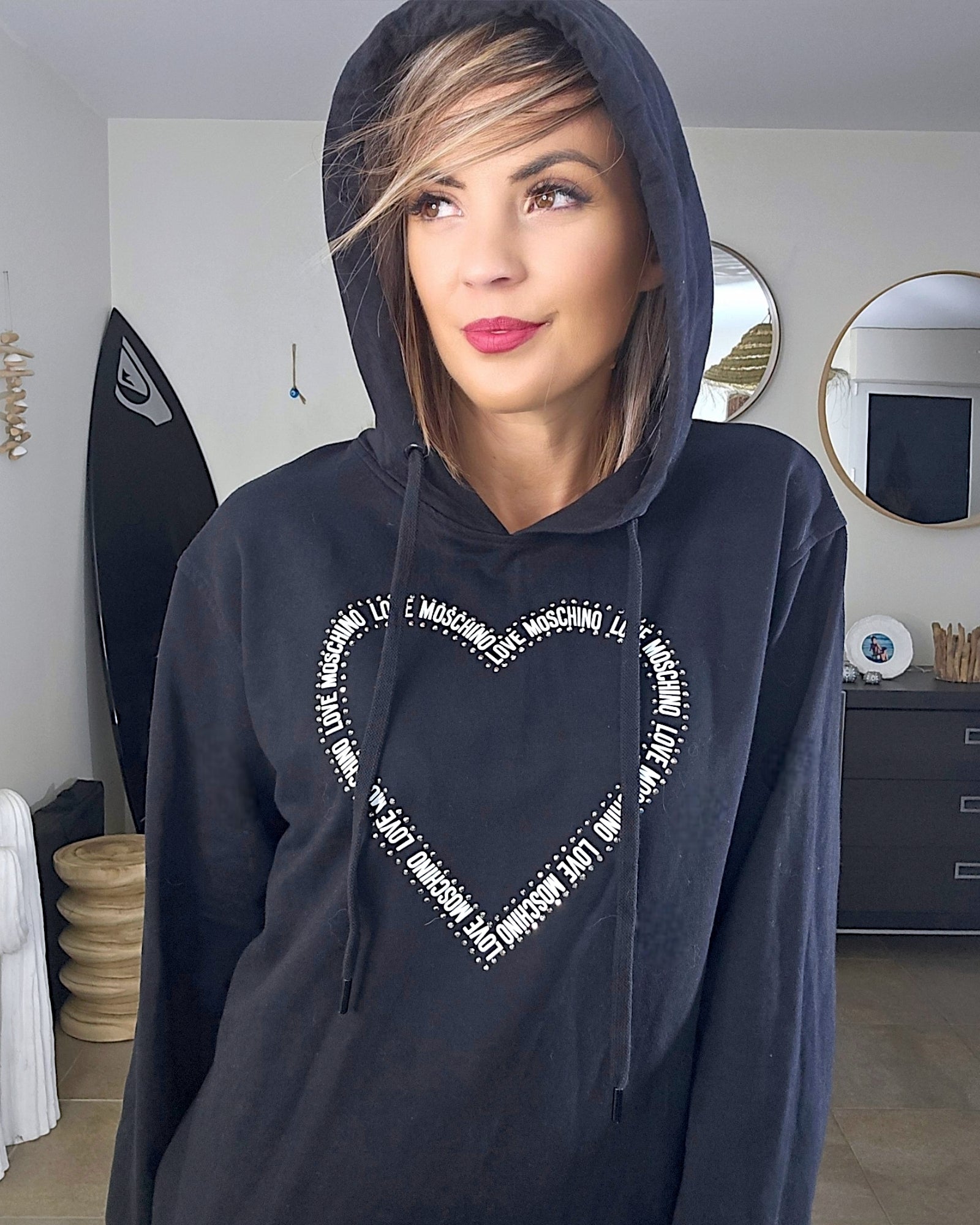 Robe sweat coeur