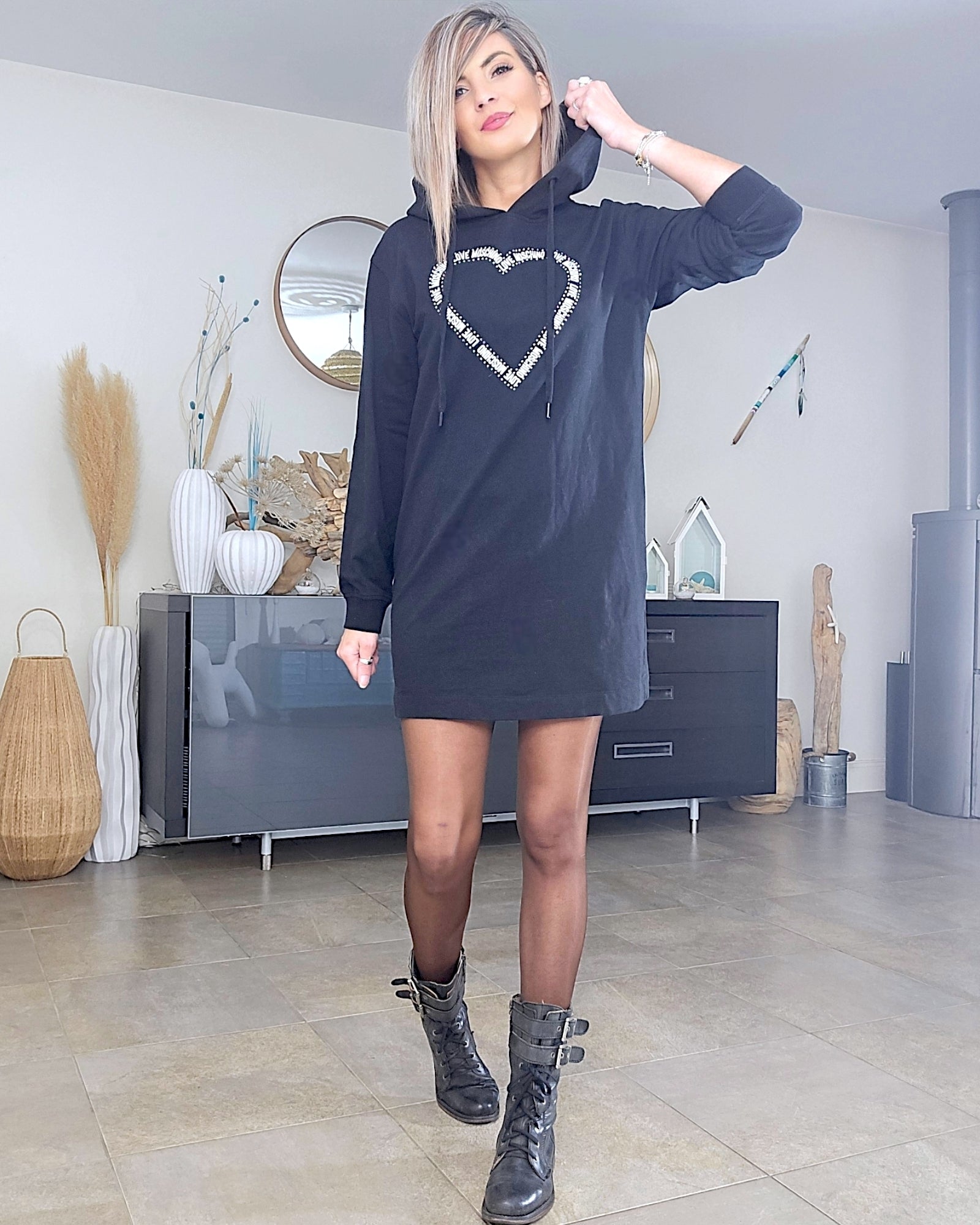 Robe sweat coeur