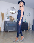 Pantalon python bleu