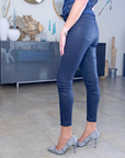 Pantalon python bleu