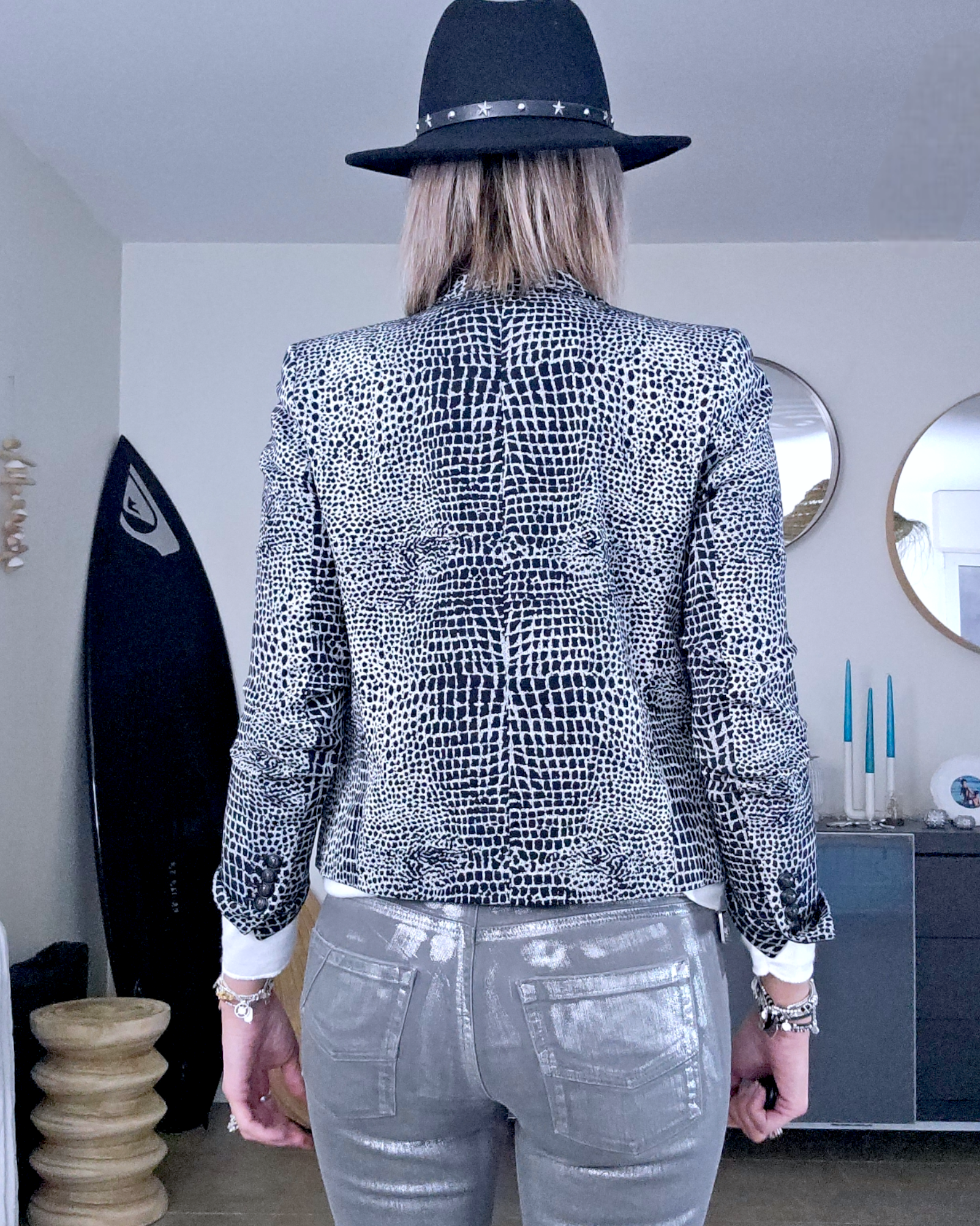 Veste chic en cuir