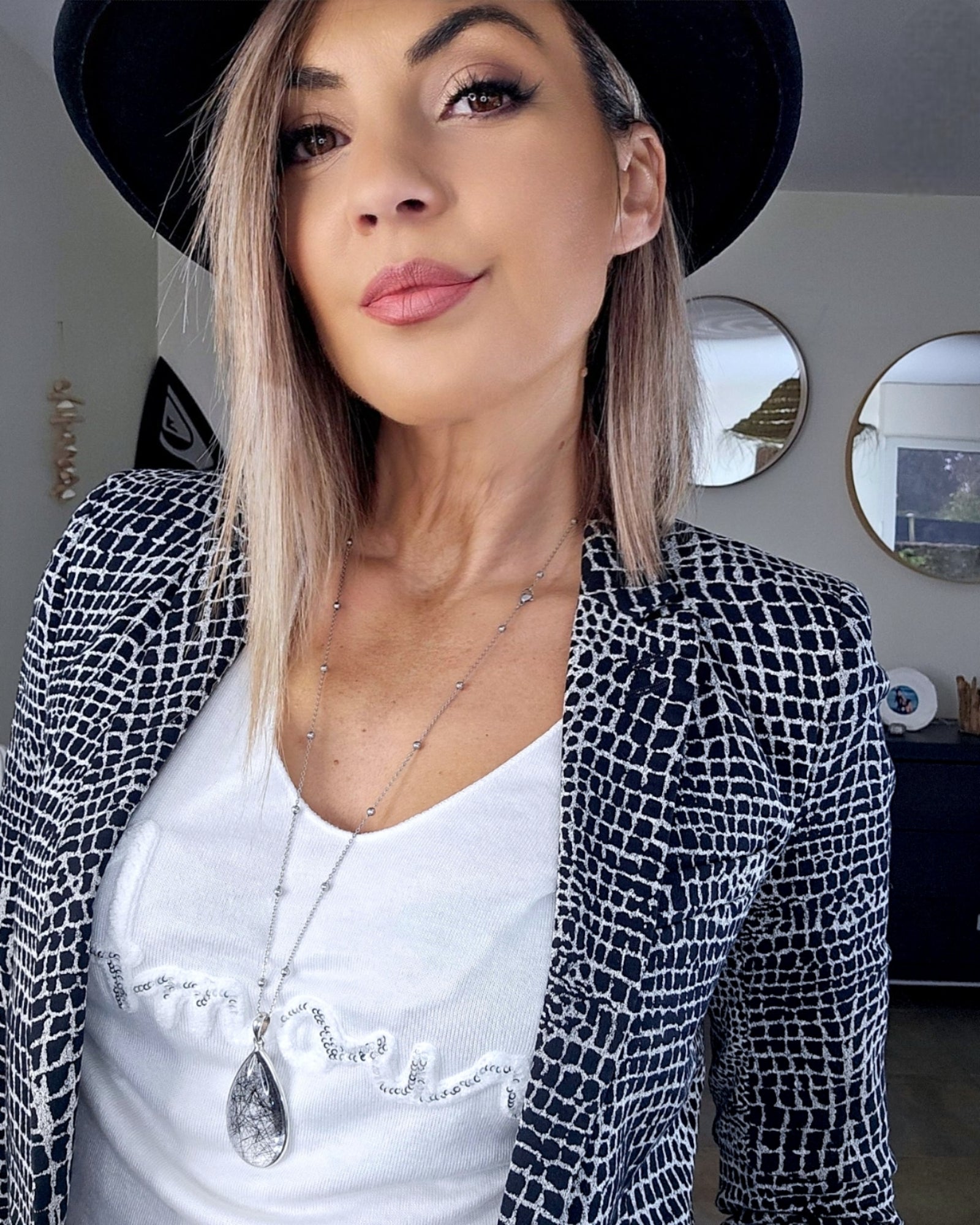 Veste chic en cuir