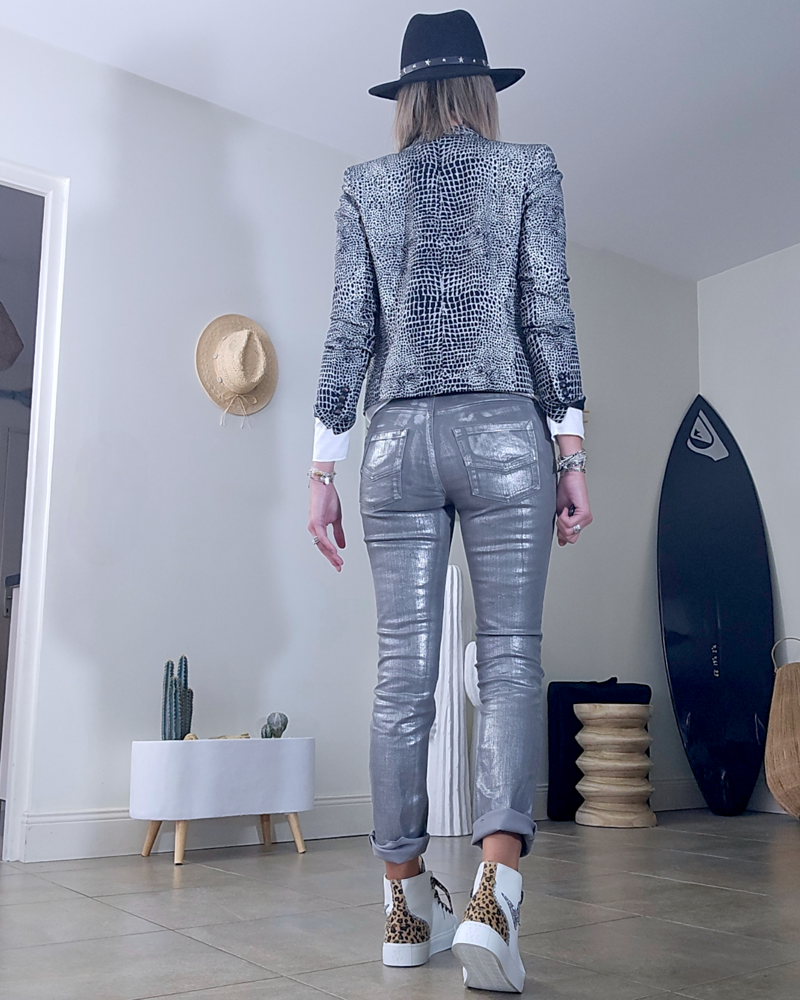 Veste chic en cuir