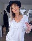 Pull blanc Amour