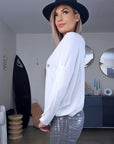Pull blanc Amour