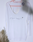 Pull blanc Amour