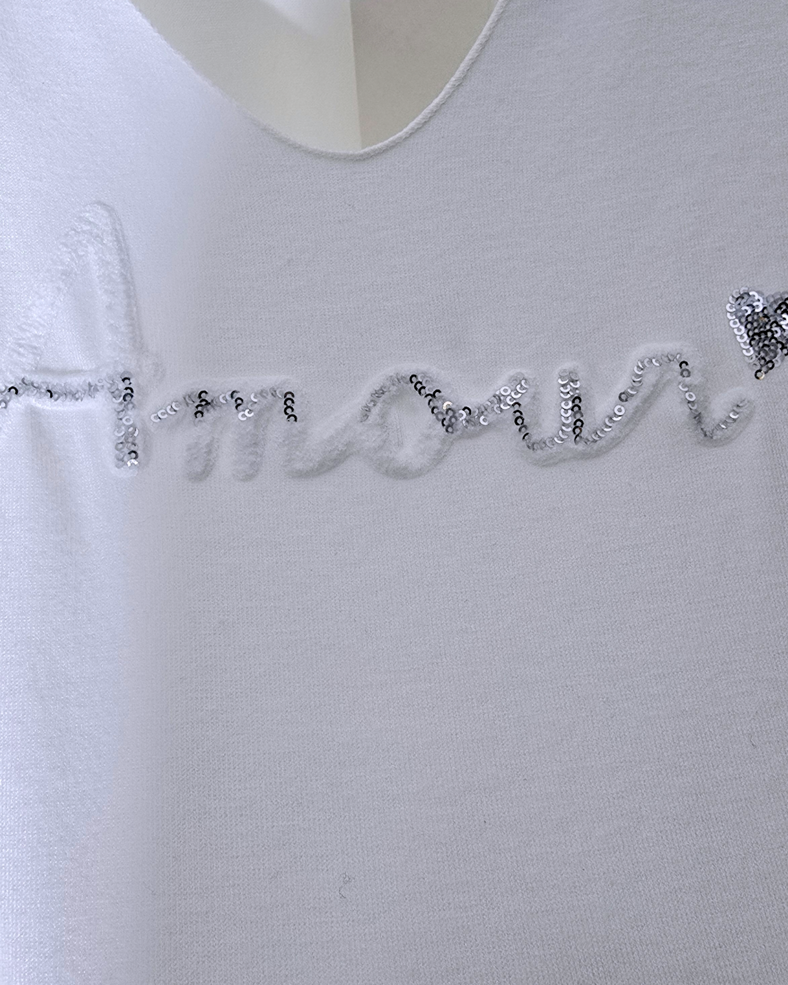Pull blanc Amour