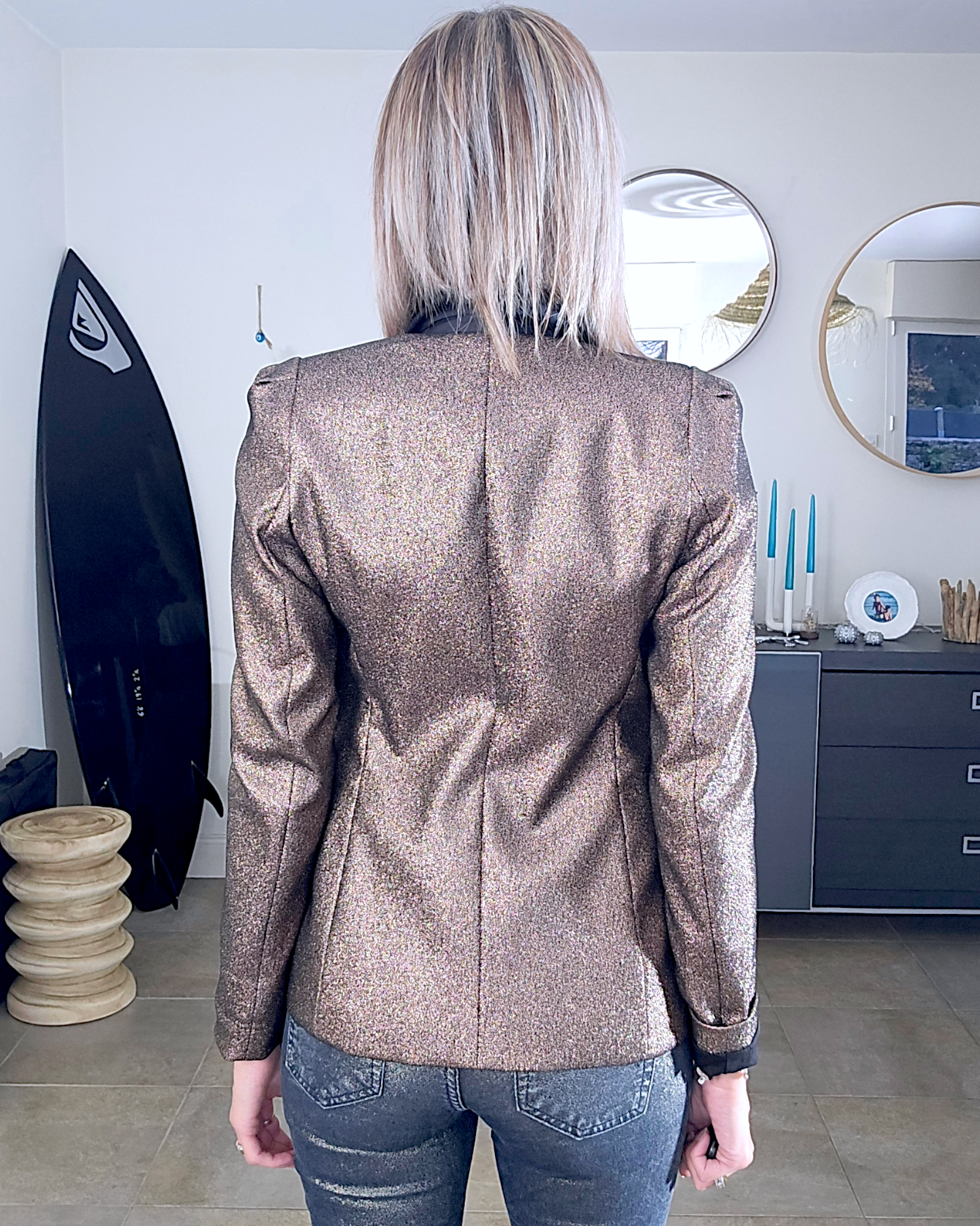 Veste smoking bronze