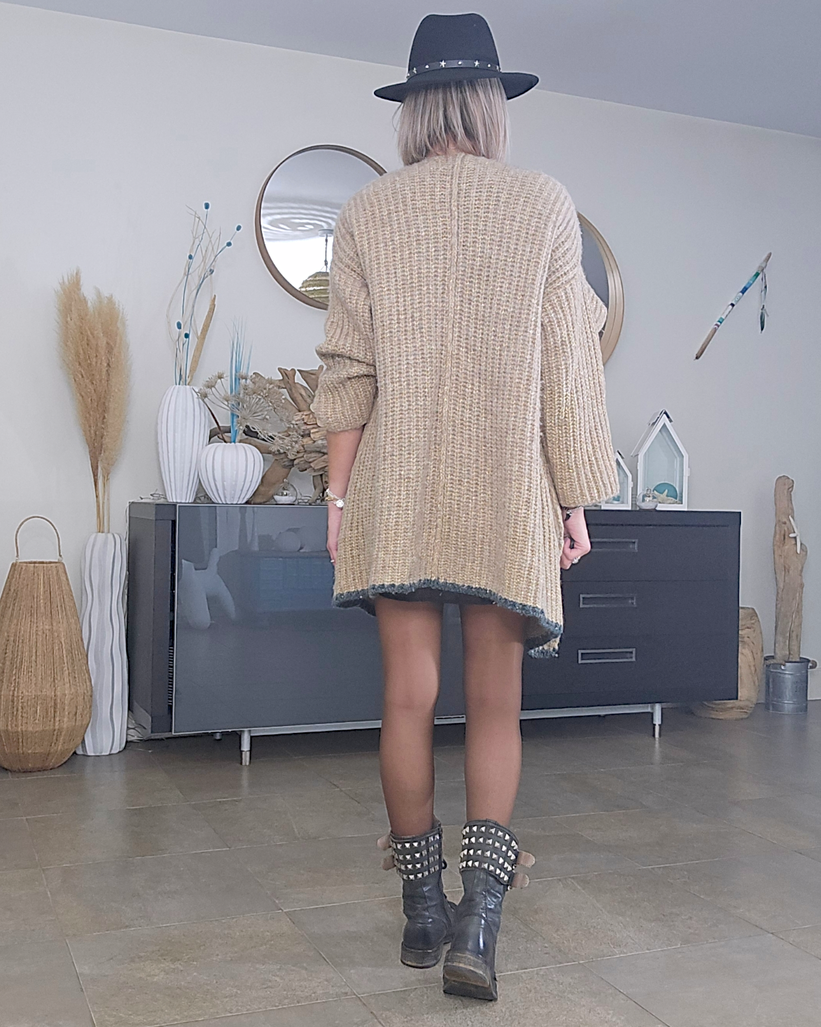 Gilet doux dorés