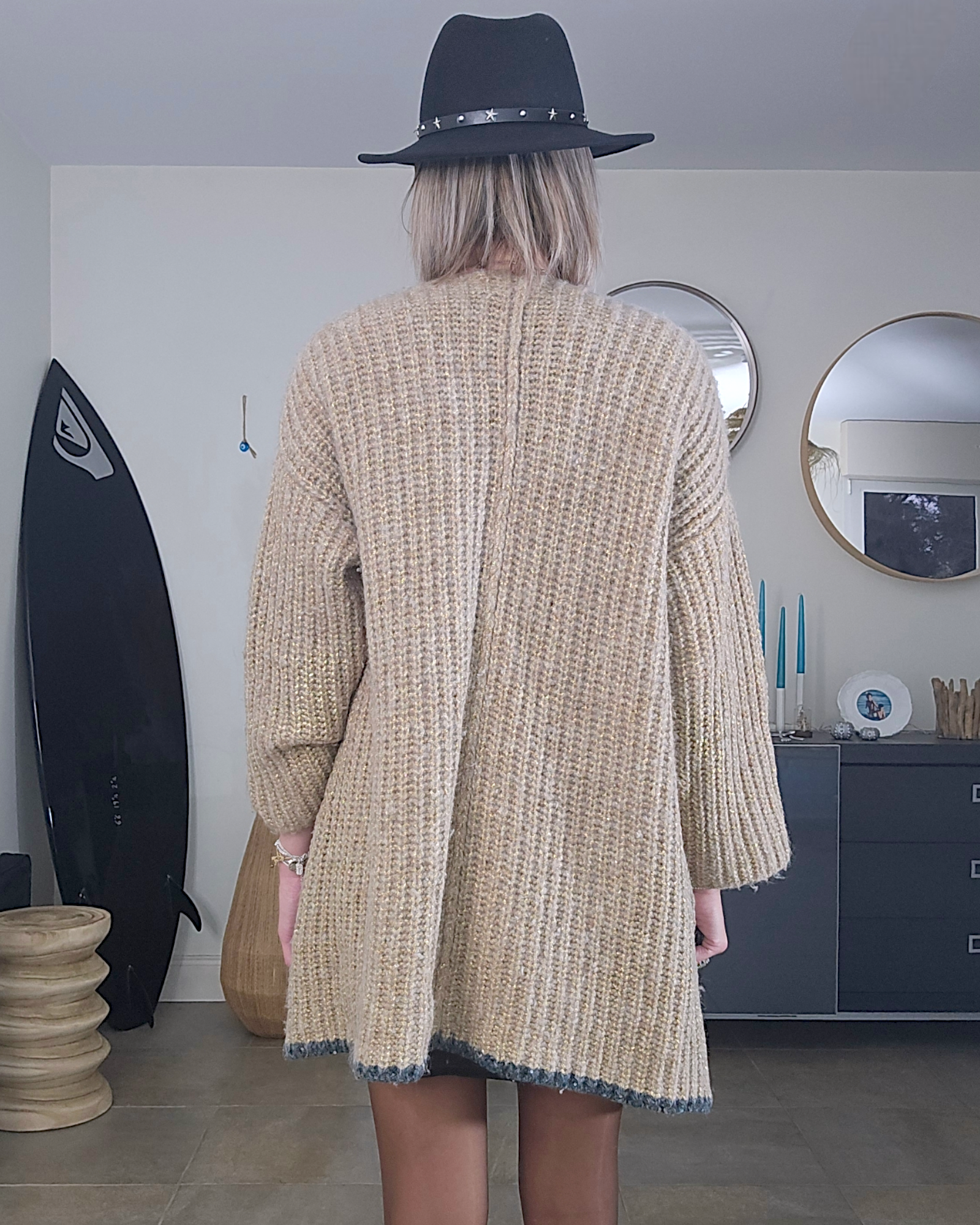 Gilet doux dorés