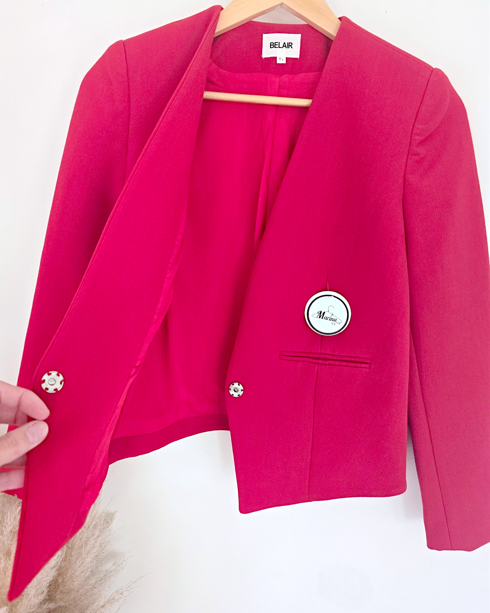 Veste red sans col