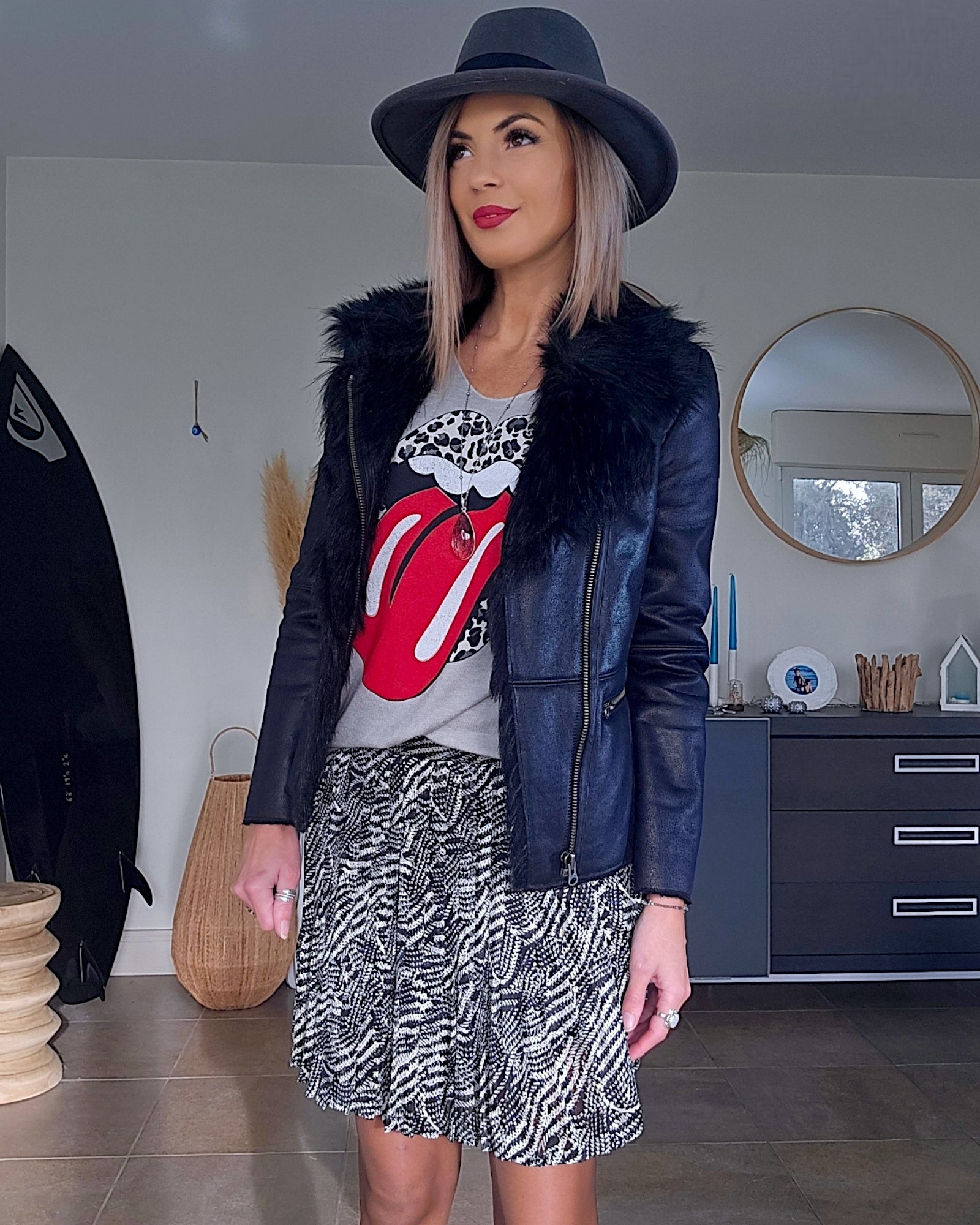 Manteau fausse fourrure
