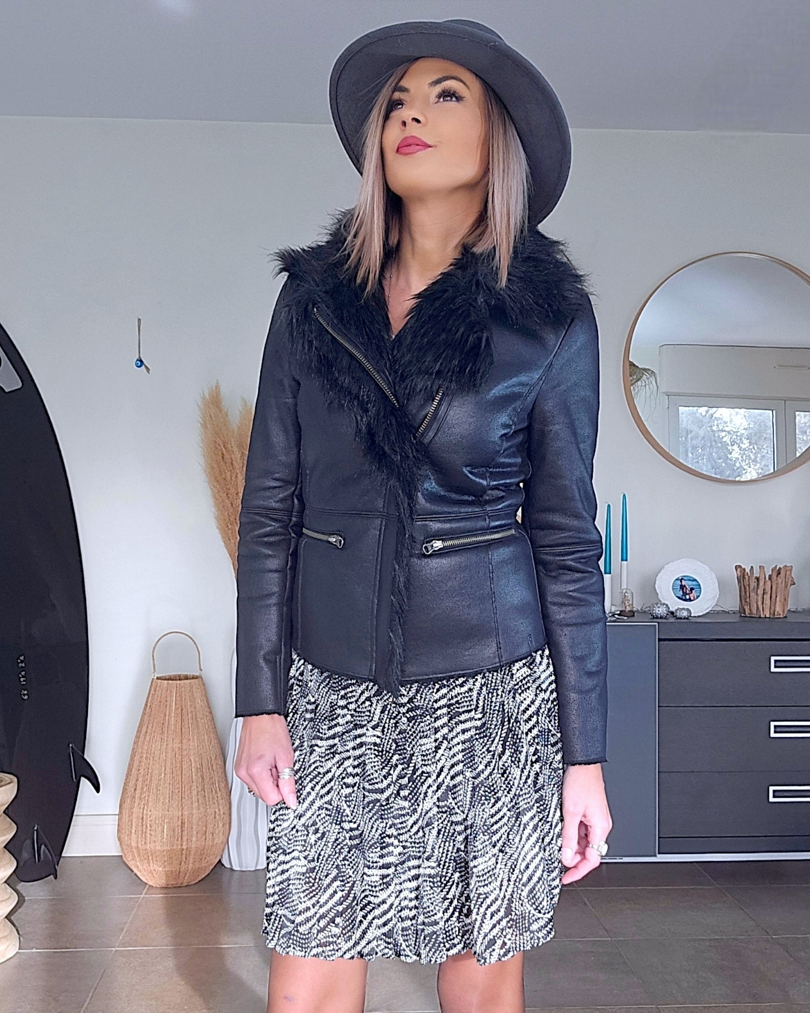 Manteau fausse fourrure