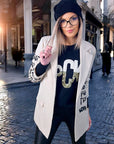 Veste tags boy écru