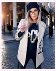 Veste tags boy écru