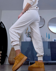 Jogg en maille beige clair
