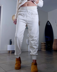 Jogg en maille beige clair