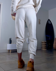 Jogg en maille beige clair
