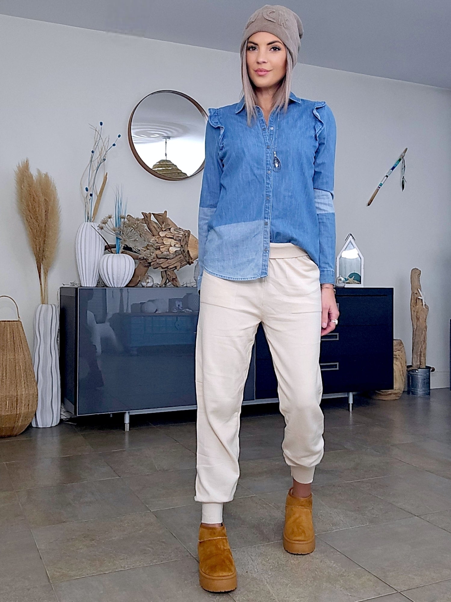 Chemise fine en denim