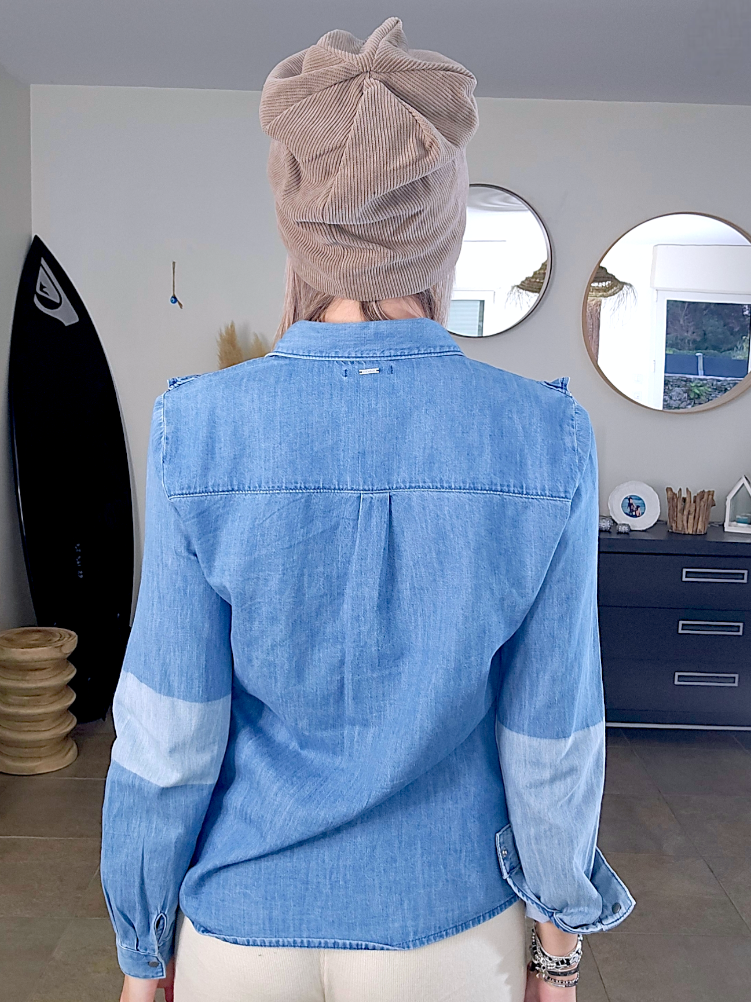 Chemise fine en denim