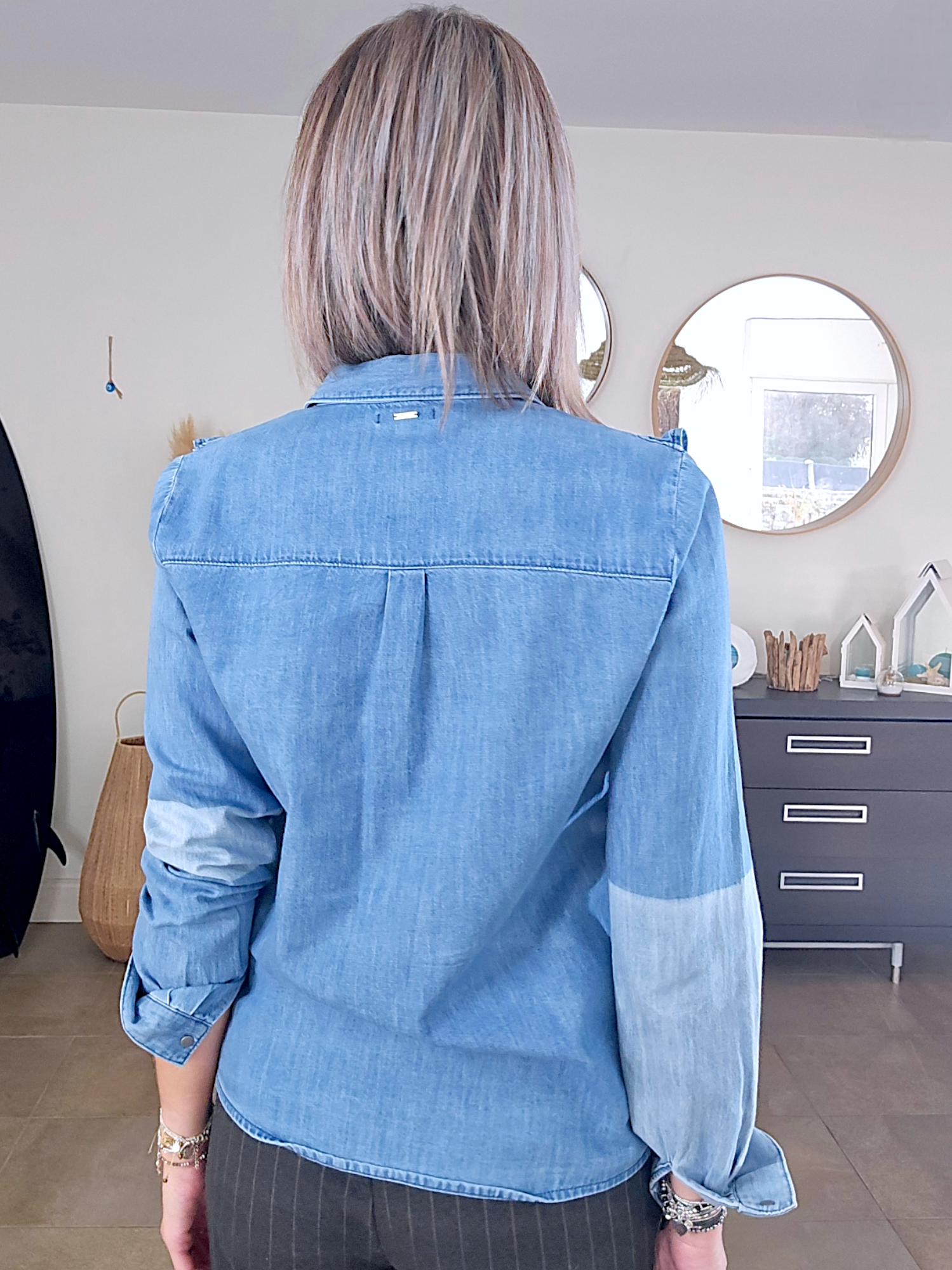 Chemise fine en denim
