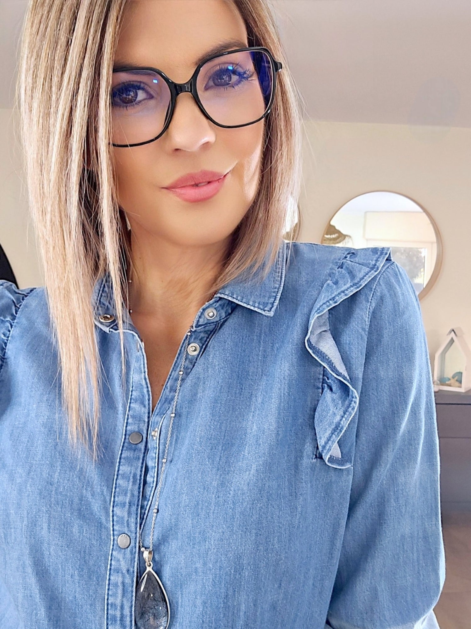 Chemise fine en denim