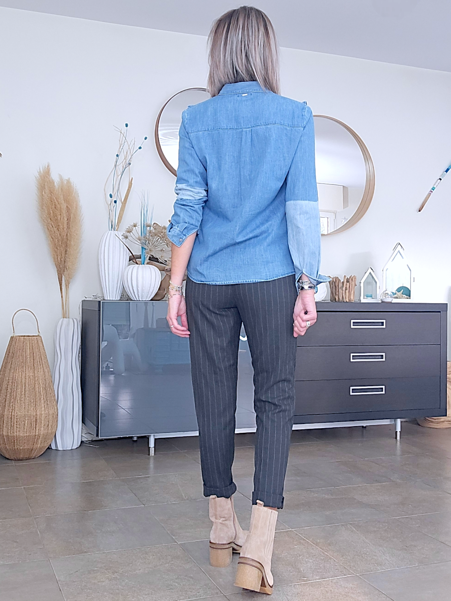 Chemise fine en denim