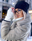 Bonnet velours noir
