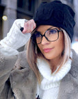 Bonnet velours noir