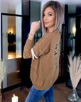 Cardigan long esprit militaire