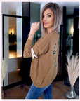 Cardigan long esprit militaire