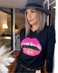 Pull bouche bicolore