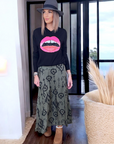 Pull bouche bicolore