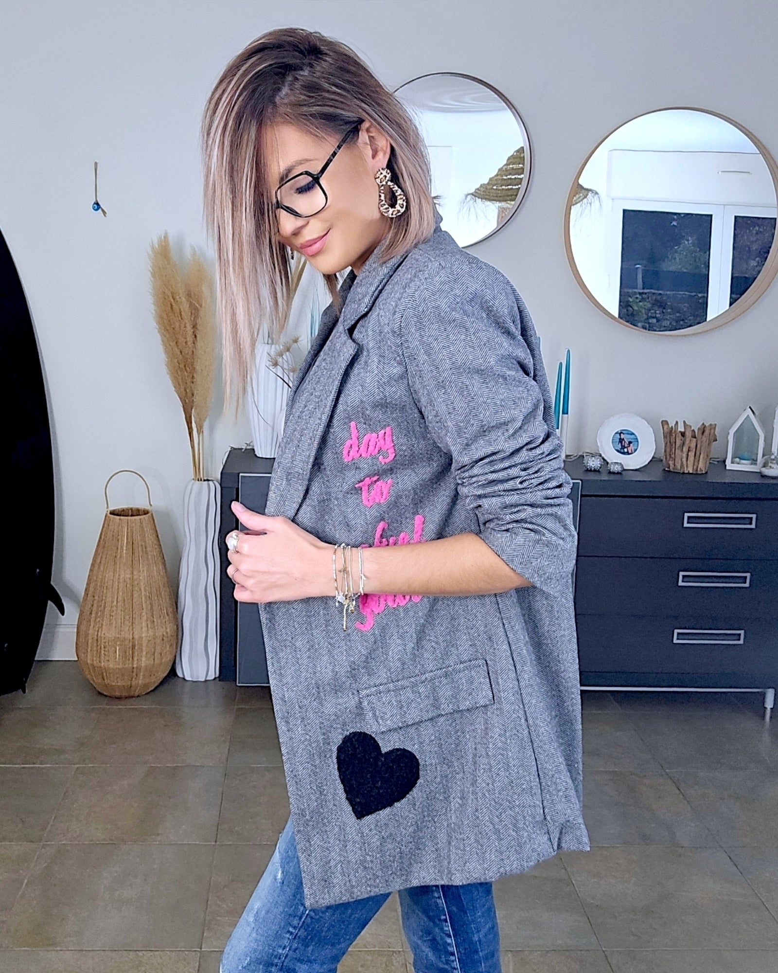 Veste tags en chevron