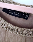 Robe Sharon bi-matière beige