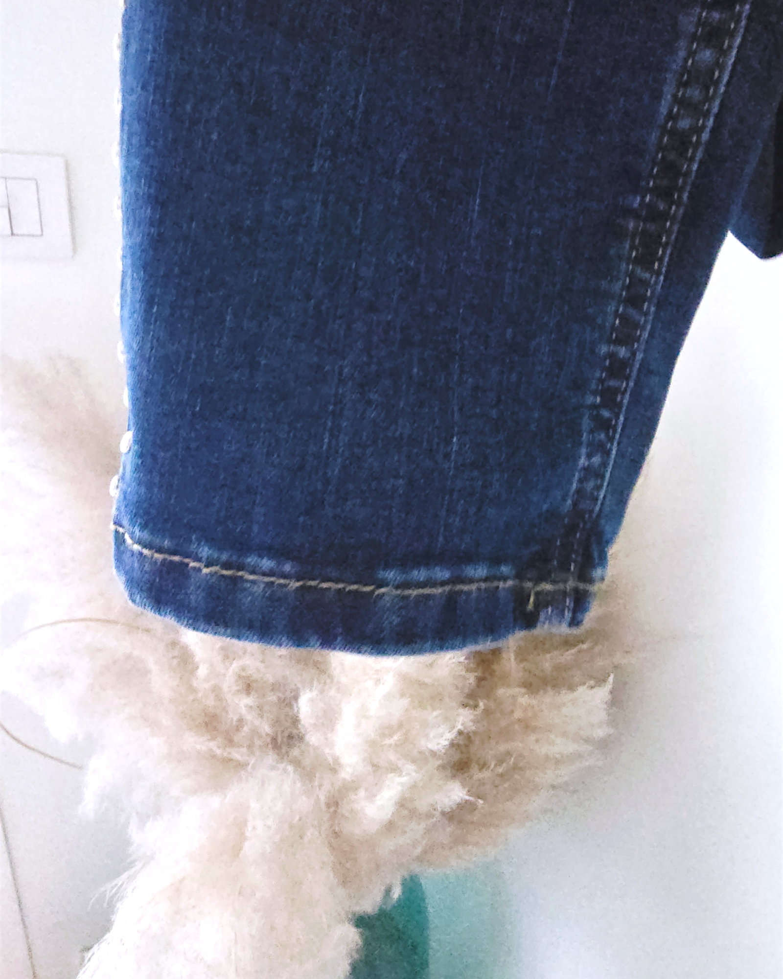 Jean bleu slim clouté