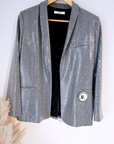 Veste grise à carreaux et sequins - 𝐌𝐚𝐫𝐢𝐧𝐚𝟒𝟒𝐟𝐚𝐦𝐢𝐥𝐲